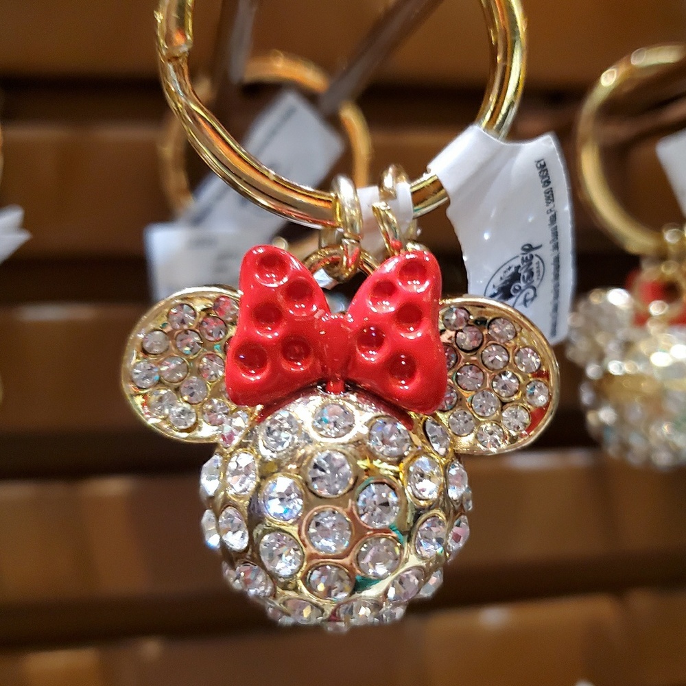 DISNEY PARKS CRYSTAL MINNIE MOUSE KEYCHAIN - Picture 3 of 4